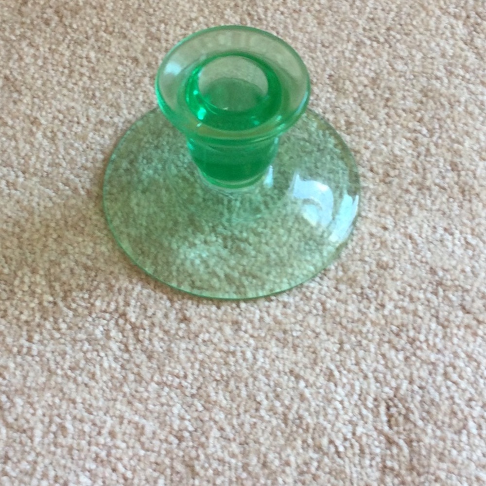 Vintage Tinted Glass Candle Stick Holder
